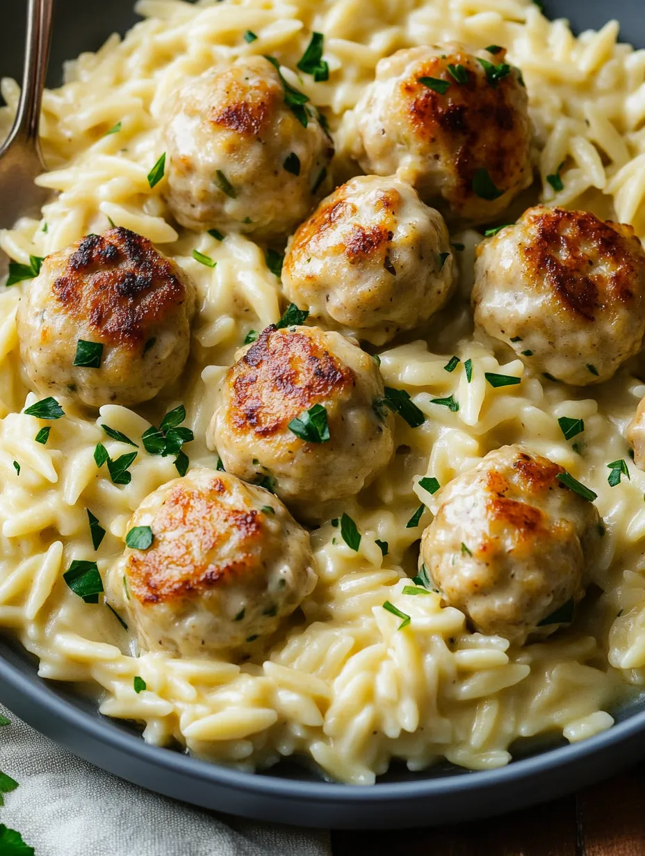 A bowl of pasta with meatballs and vegetables.