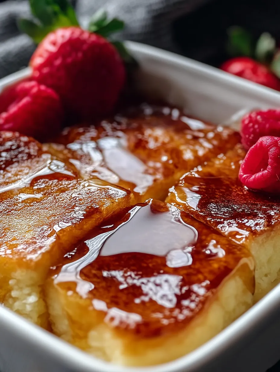 A bowl of cake with raspberries on top.