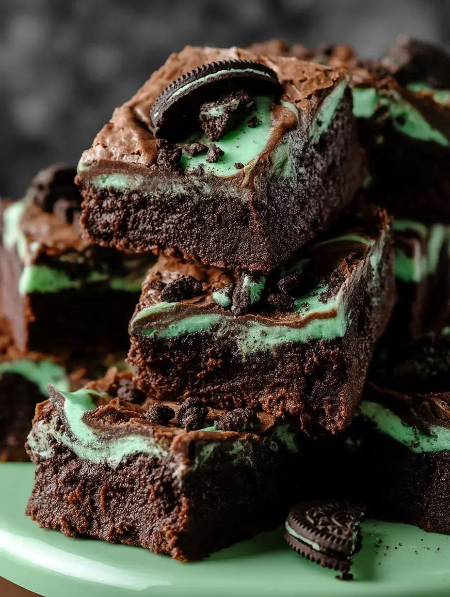 Chocolate cake with Oreo cookies on top.