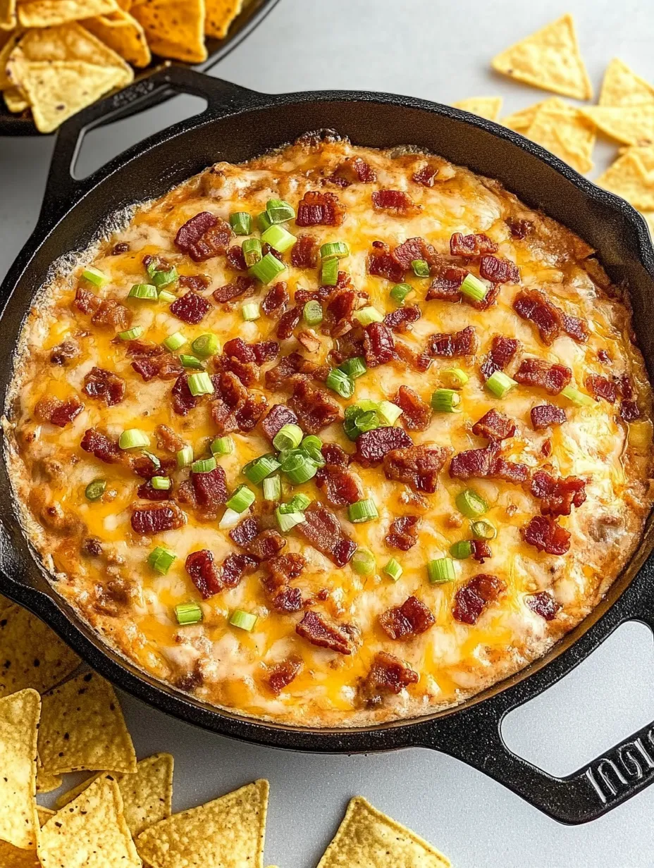 A pan of food with bacon and cheese.