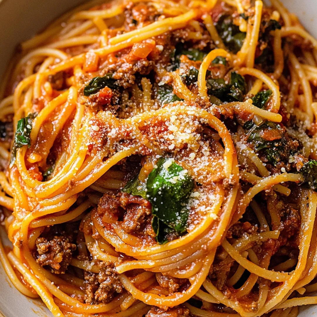 A tasty bowl of pasta covered with hearty meat sauce and sprinkled with herbs.