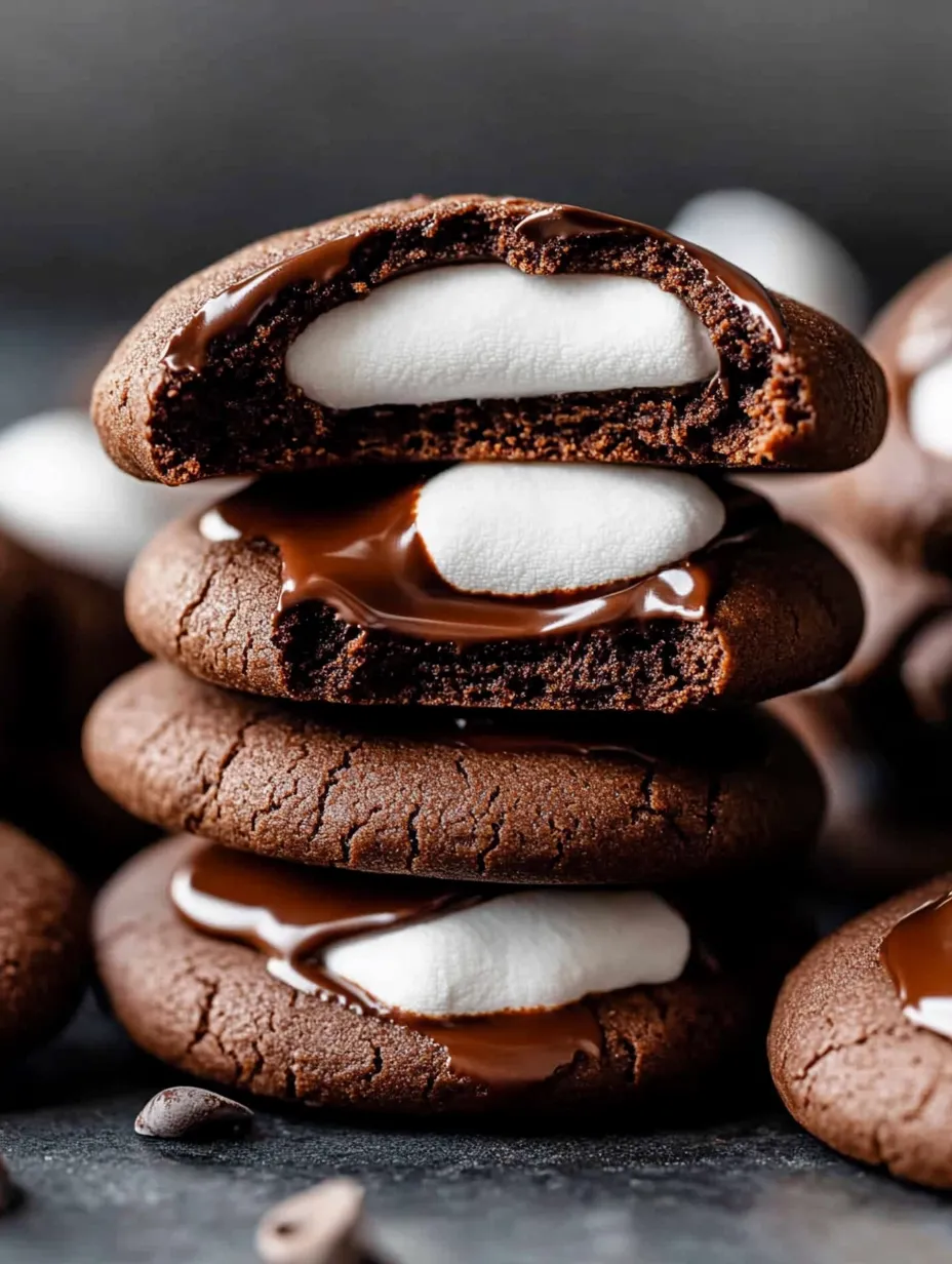 Chocolate chip cookies with white frosting.