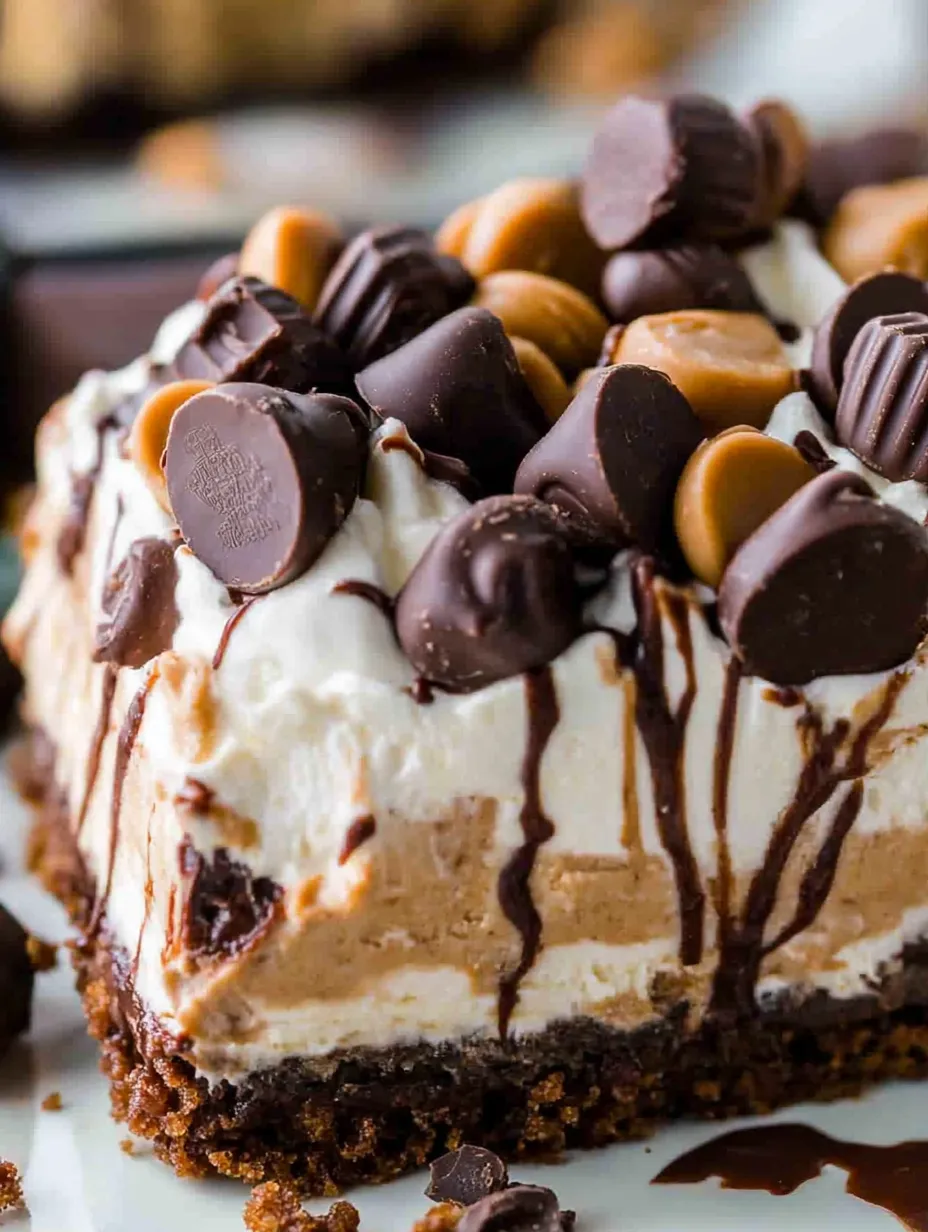 A slice of chocolate cake with chocolate chips.