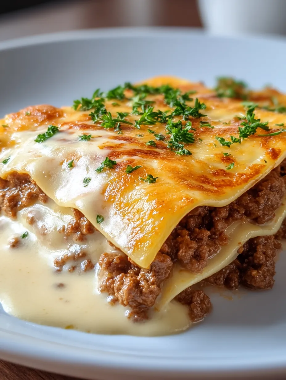 A tasty dish smothered in creamy white sauce.