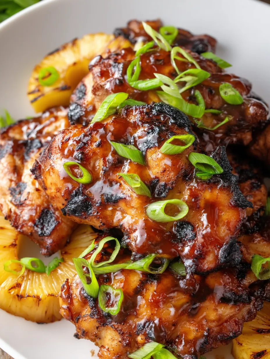 Chicken with pineapple and onions.