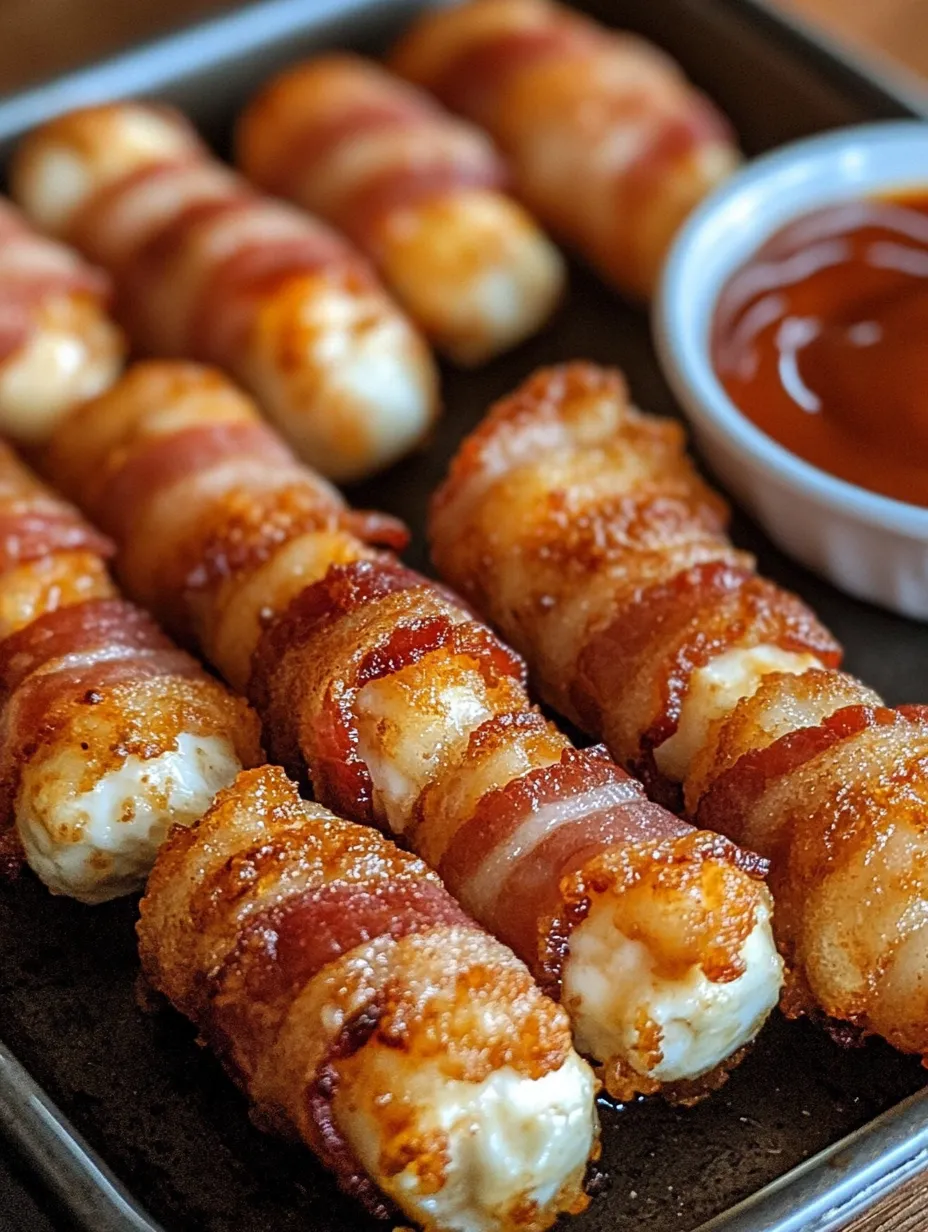 Bacon wrapped shrimp on a tray.