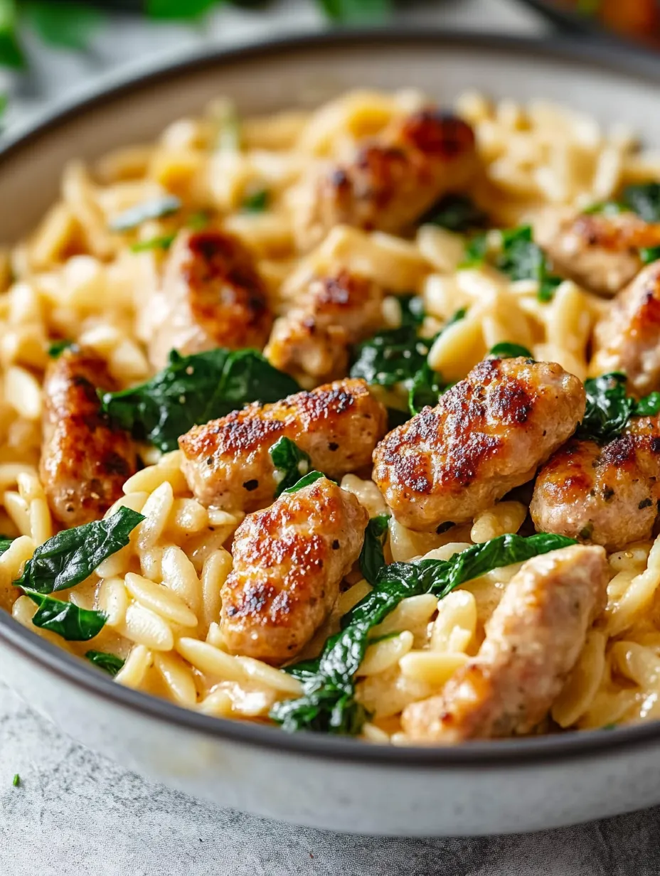 A bowl of pasta with meat and greens.