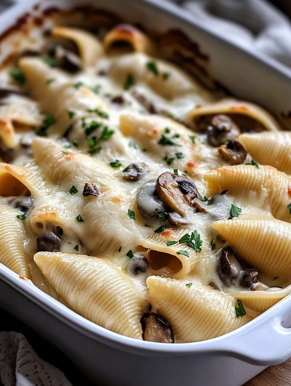 A bowl of pasta with mushrooms and cheese.
