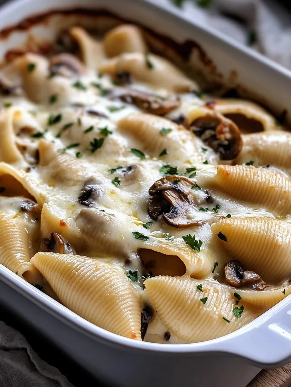 A bowl of pasta with mushrooms and cheese.