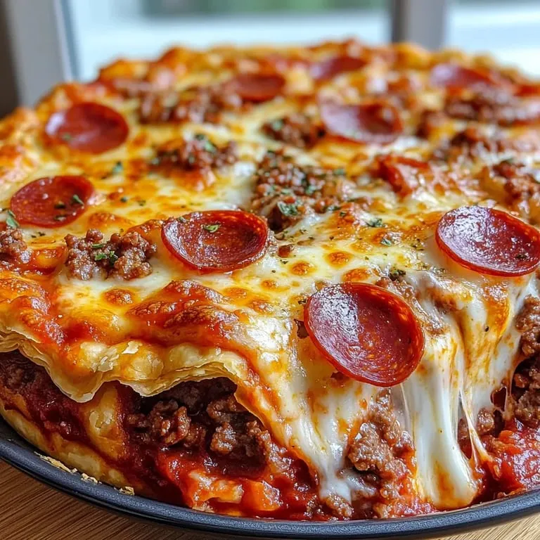 A pizza with pepperoni and cheese.