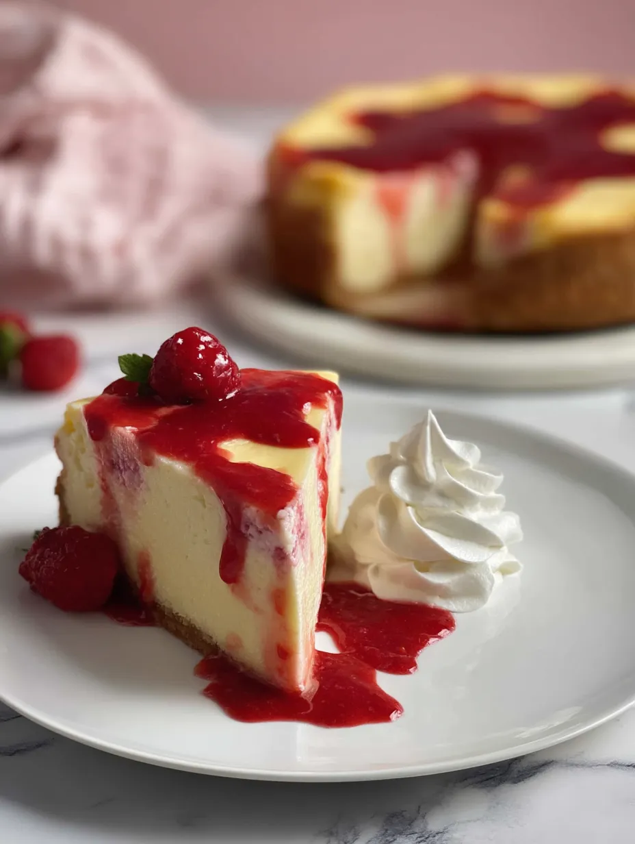 A slice of cheesecake with a cherry on top.