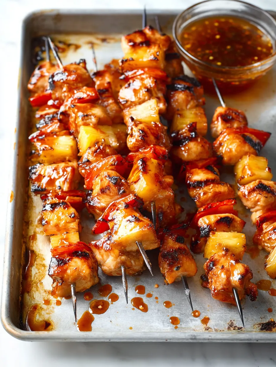 A tray loaded with grilled food and a bowl of sauce nearby.