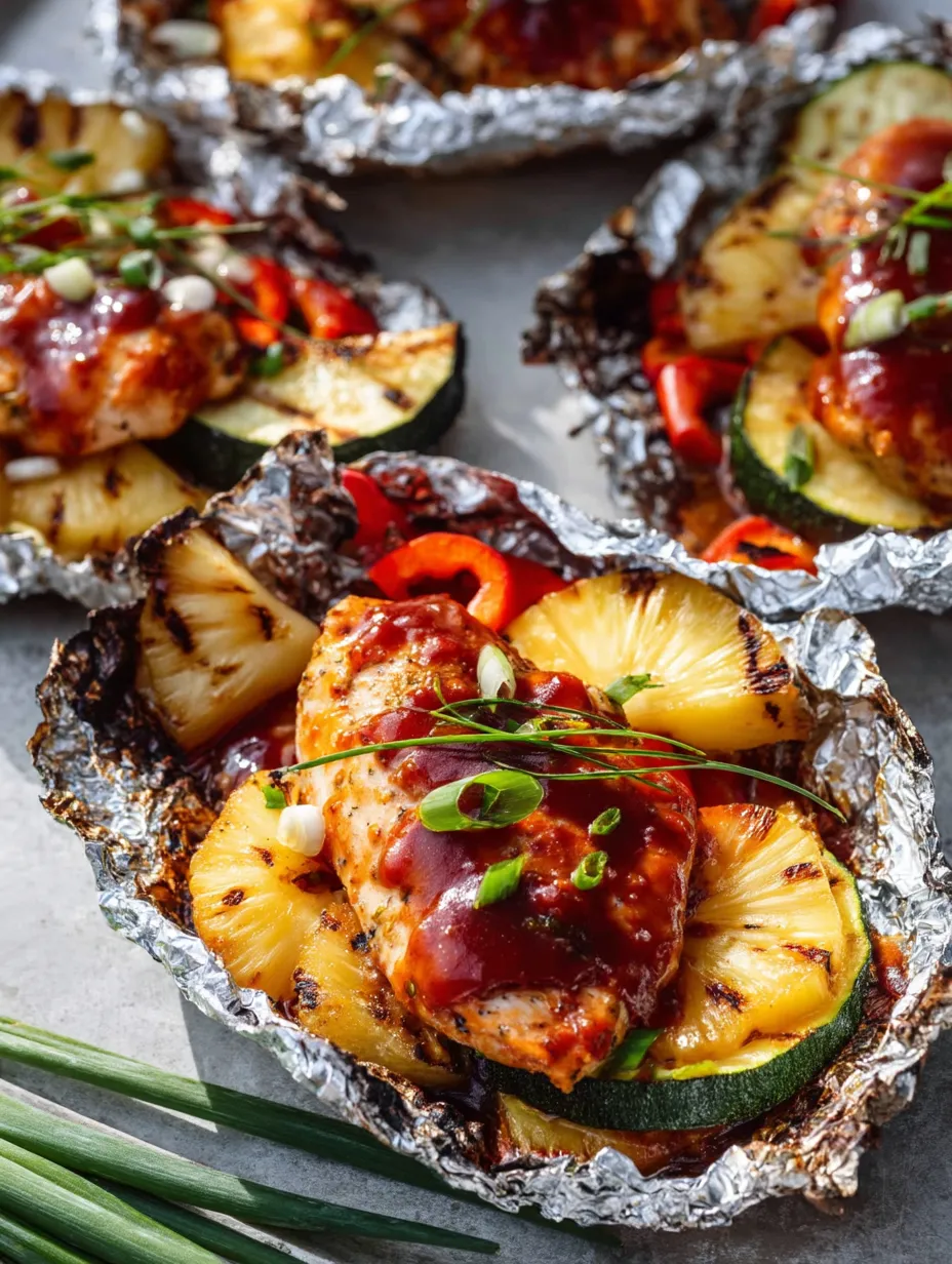 A dish layered with pineapple rings and zucchini slices.