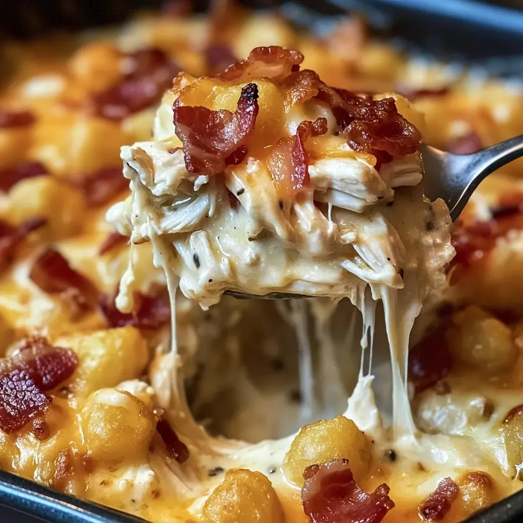 A fork diving into a bowl stacked with super tasty bites.