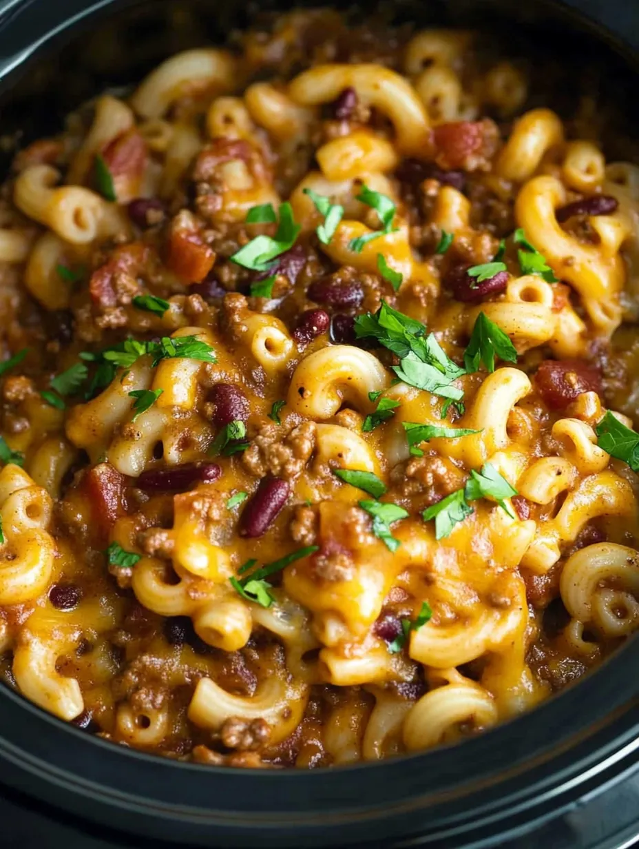 A bowl of pasta with meat and vegetables.
