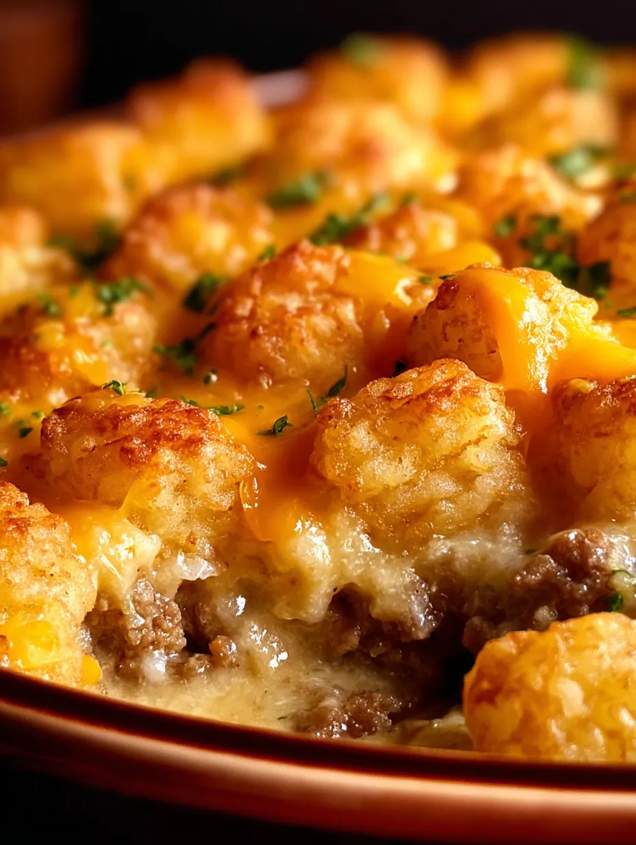 A stacked plate topped with melty potato and creamy sausage gravy.