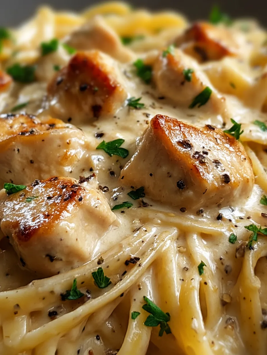 A plate filled with chicken and pasta.