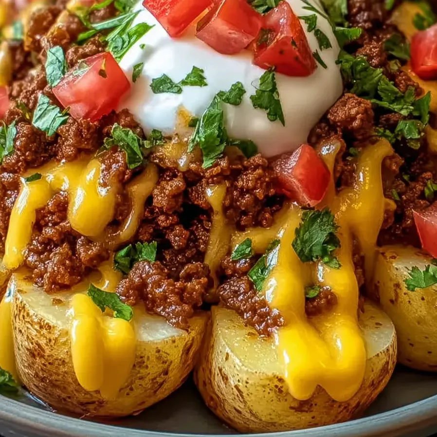 A plate with melted white cheese on top of food.