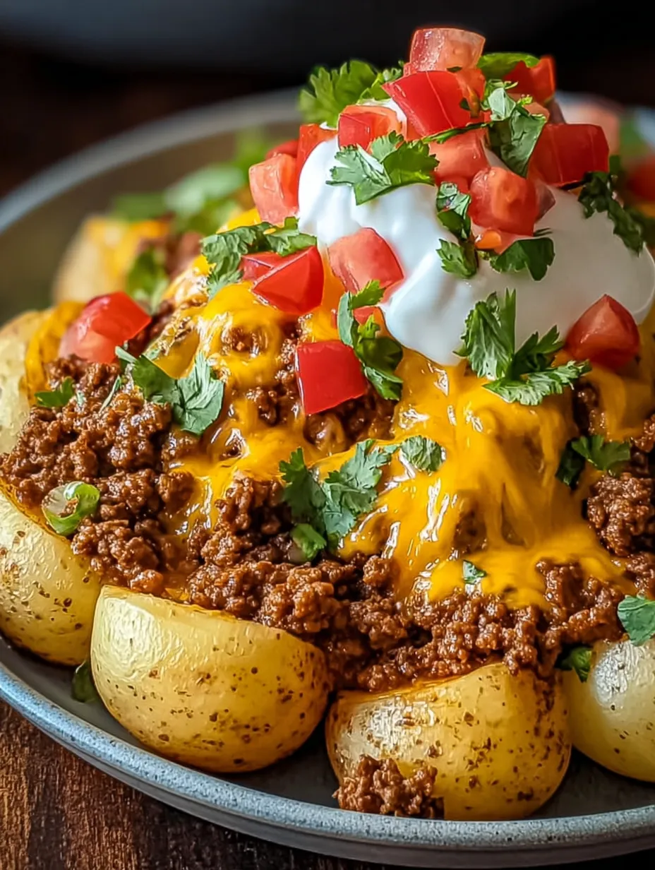 A plate full of food topped with white sauce.