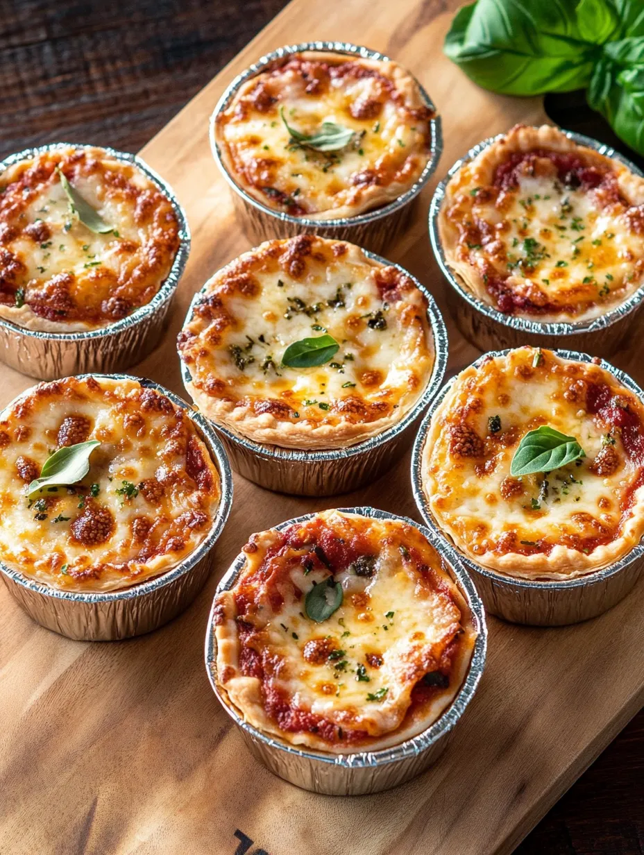 A tray loaded with little pizzas topped with cheese and spinach.