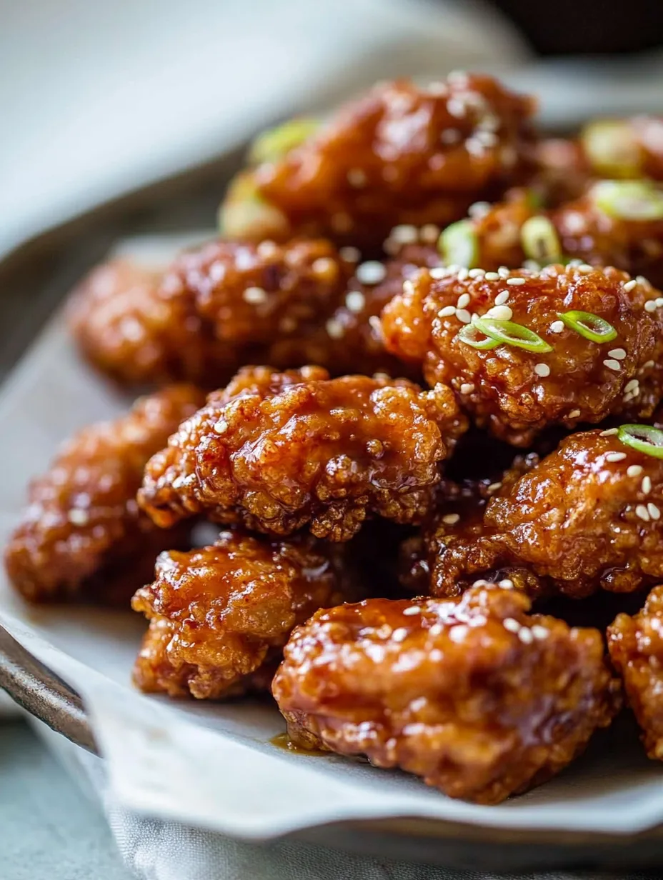 A serving of wings covered with sesame.
