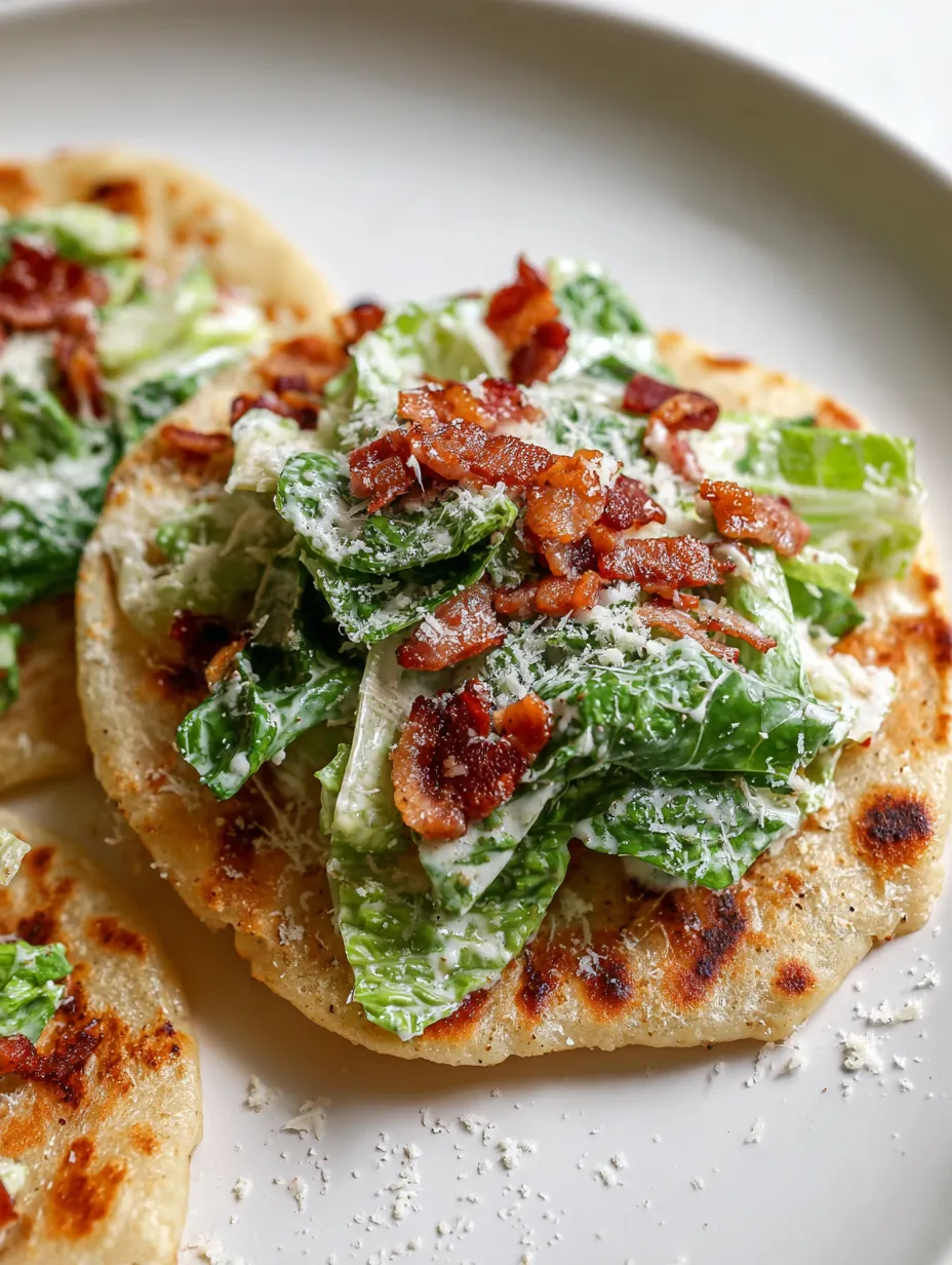A plate loaded with lettuce and bacon crumbles.