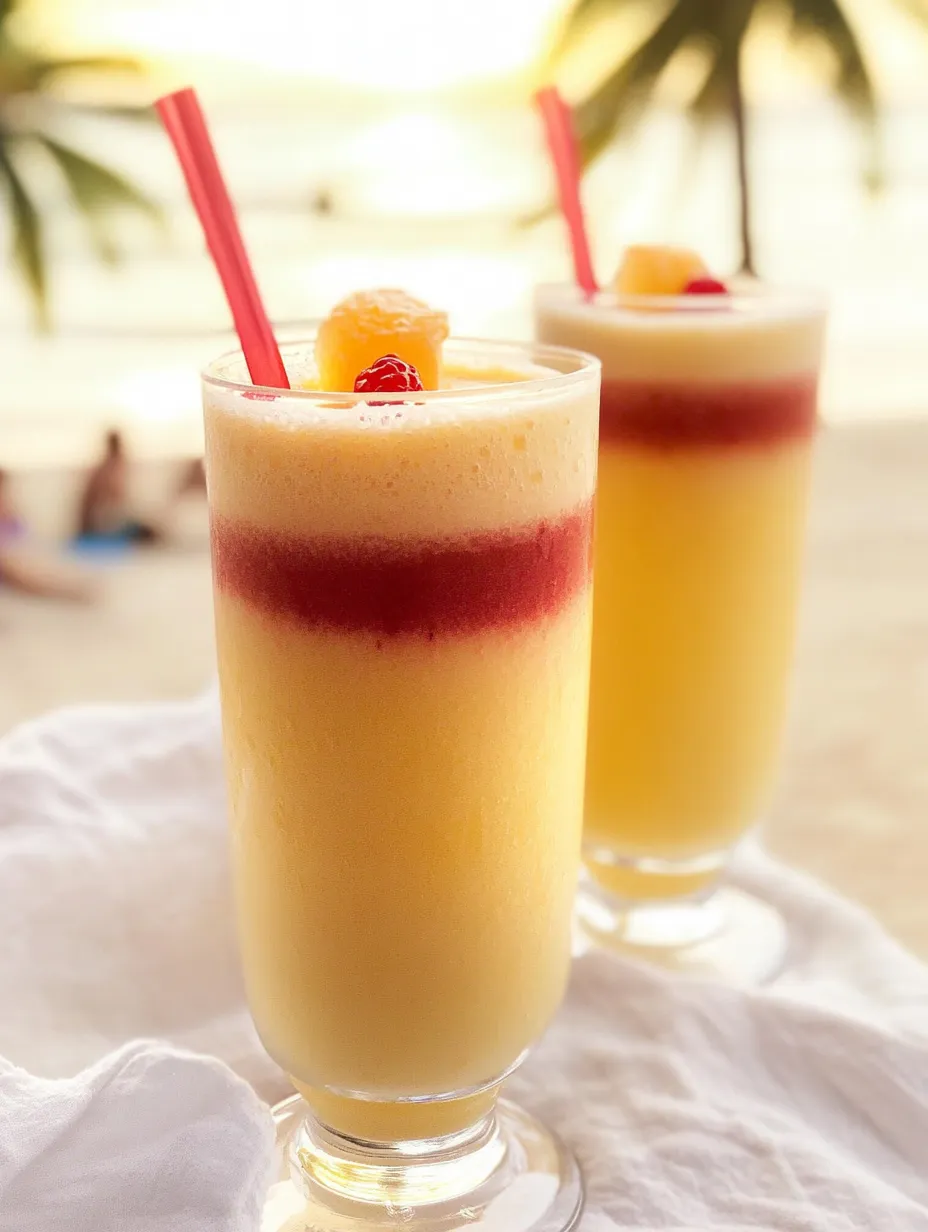 Two glasses holding orange drinks with striped straws.