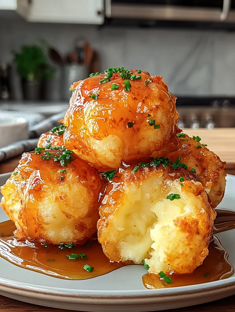 Trio of baked potatoes layered with gooey cheese.