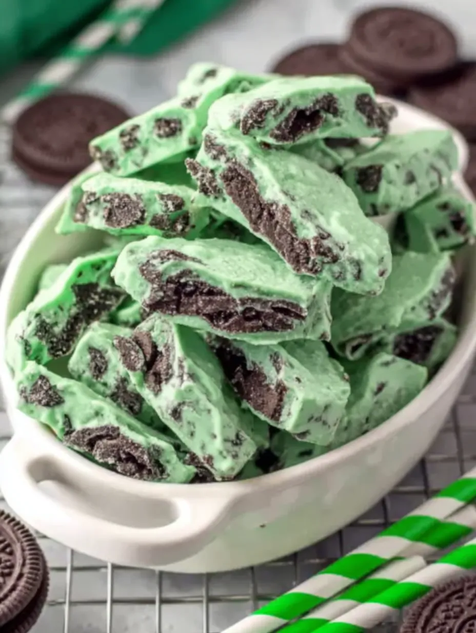 Green and brown sweets in a bowl.