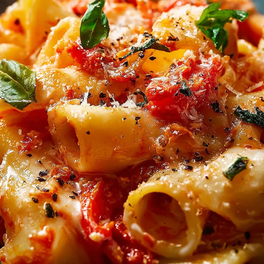 Close shot of pasta on a plate with sauce