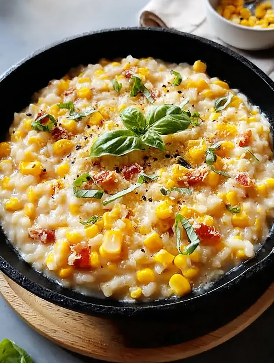 A cozy bowl loaded with creamy risotto with herbs on top.