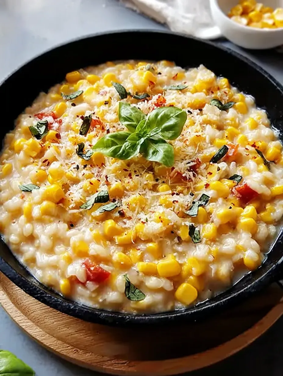 A cozy bowl loaded with creamy risotto with herbs on top.