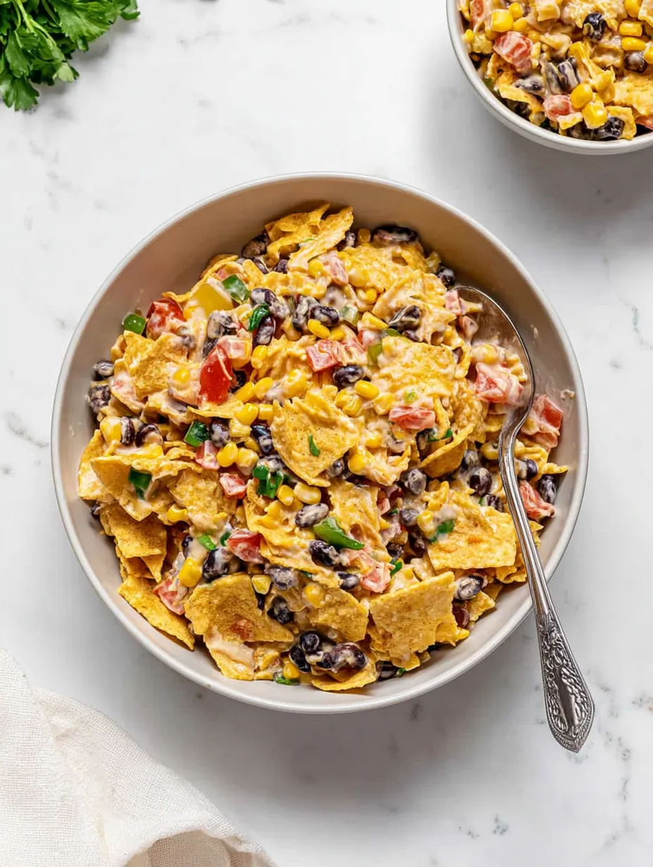 A bowl filled with food and a spoon dipped in it.