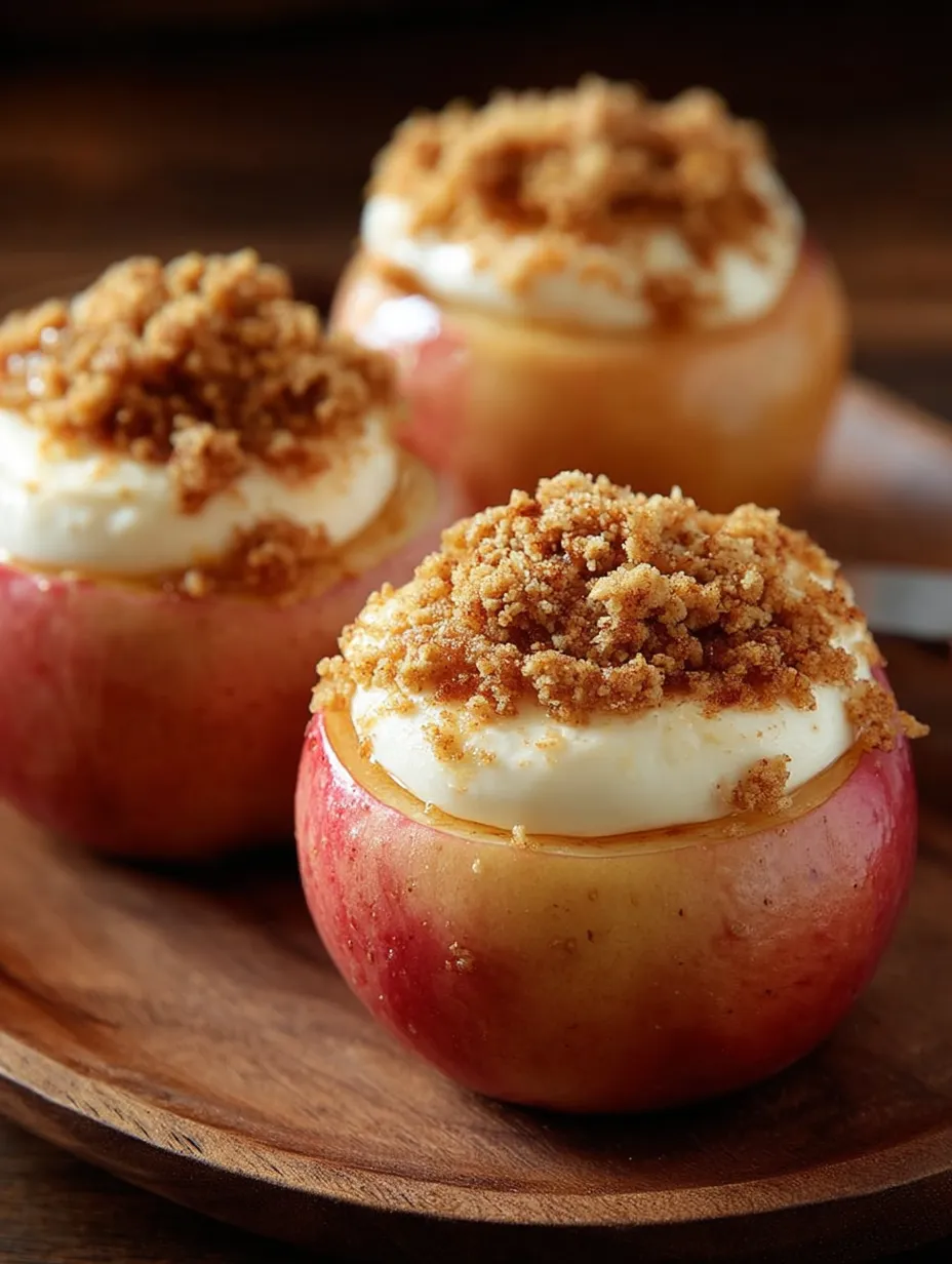 Three apples finished with a cinnamon dusting.