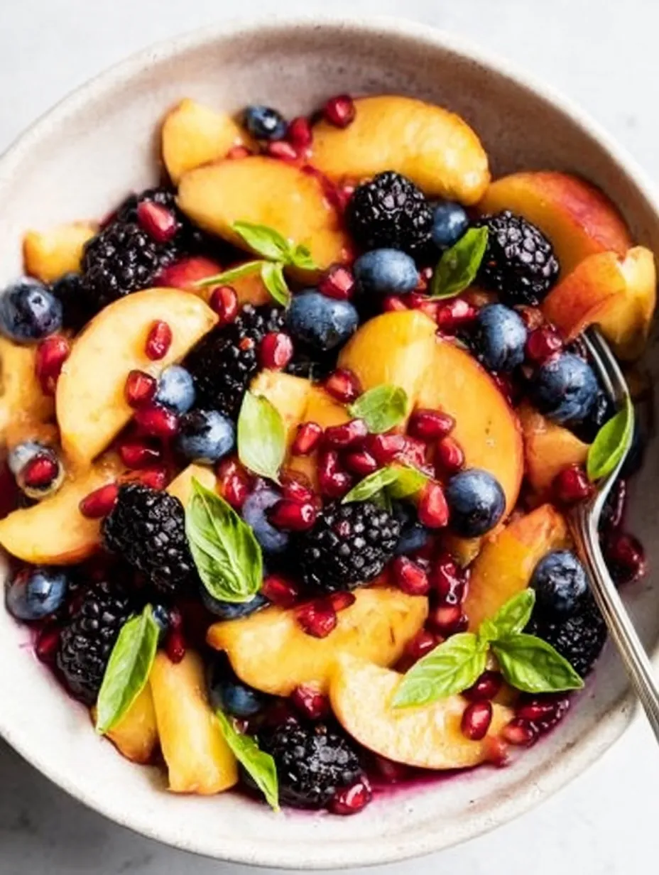 A bowl with apples, blackberries, and blueberries.