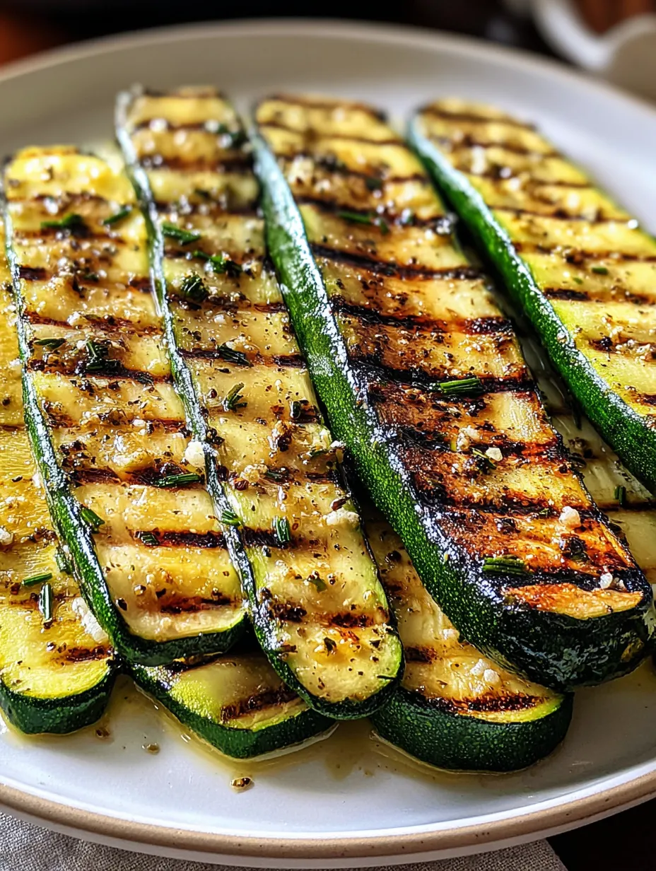 Grilled zucchini covered in herbs and spices.