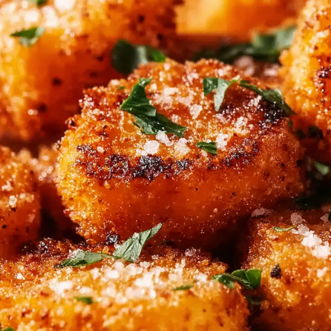 Crispy fried carrots with salt sprinkled on top.