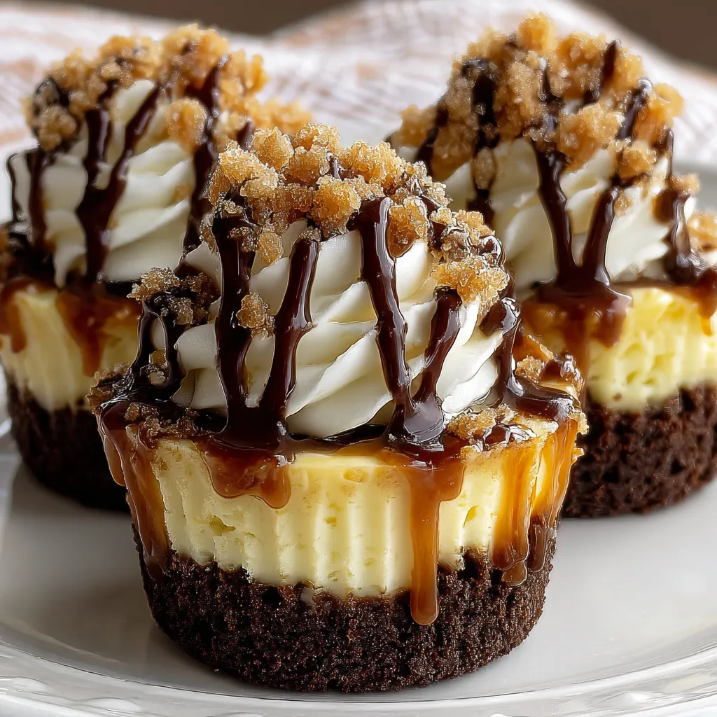 Two chocolatey treats drizzled with sauce on a plate.
