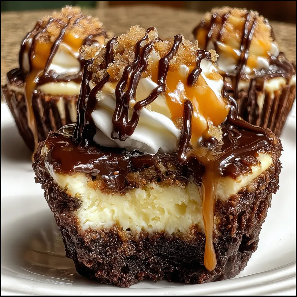 A cupcake loaded with chocolate and caramel drips.
