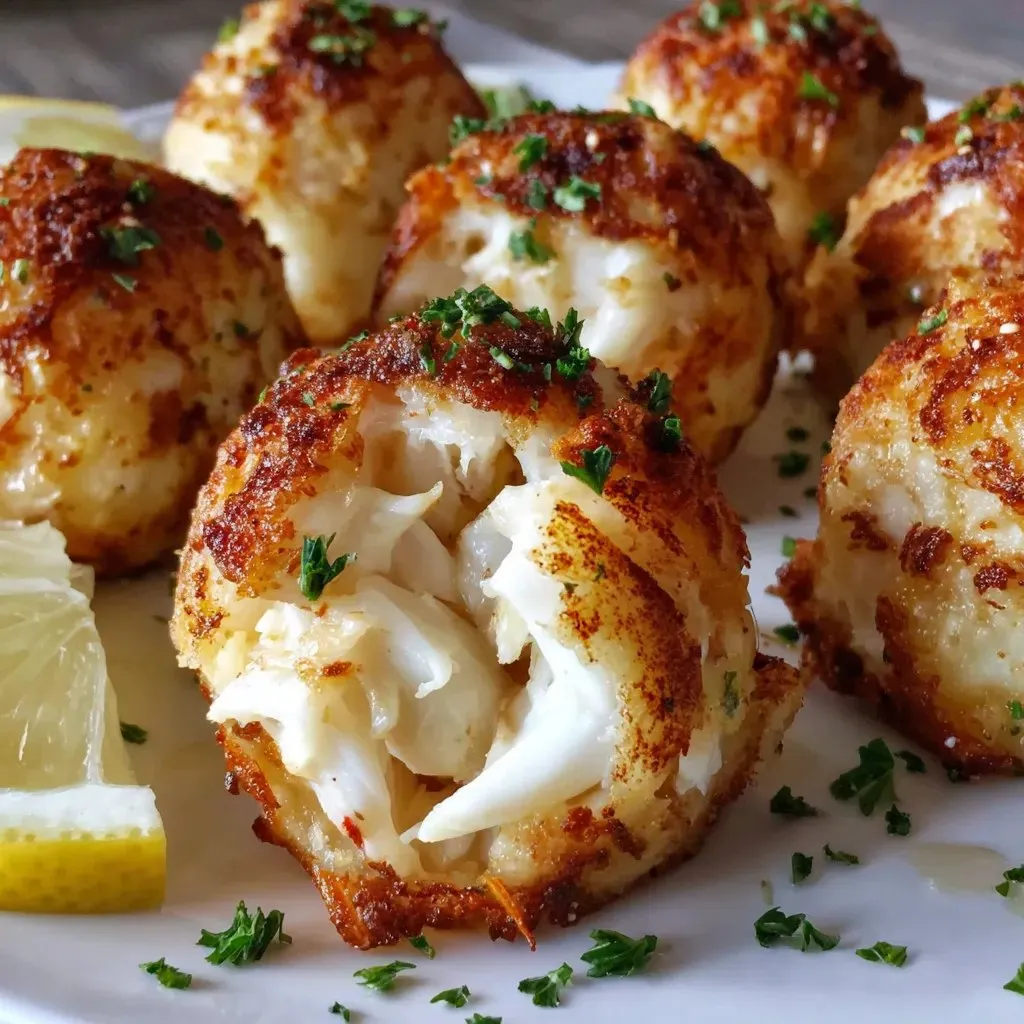 Lemon wedges on a plate next to a tasty crab dish.