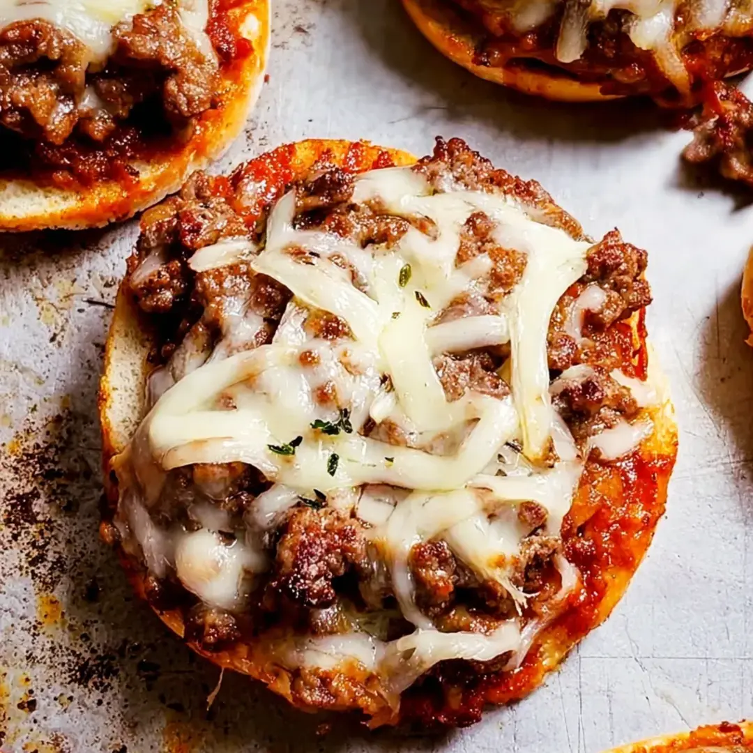 Close-up shot of a meat and cheese topped pizza.