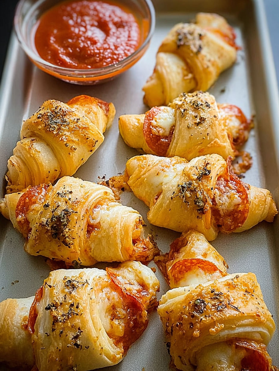 Pizza rolls with crescent rolls.