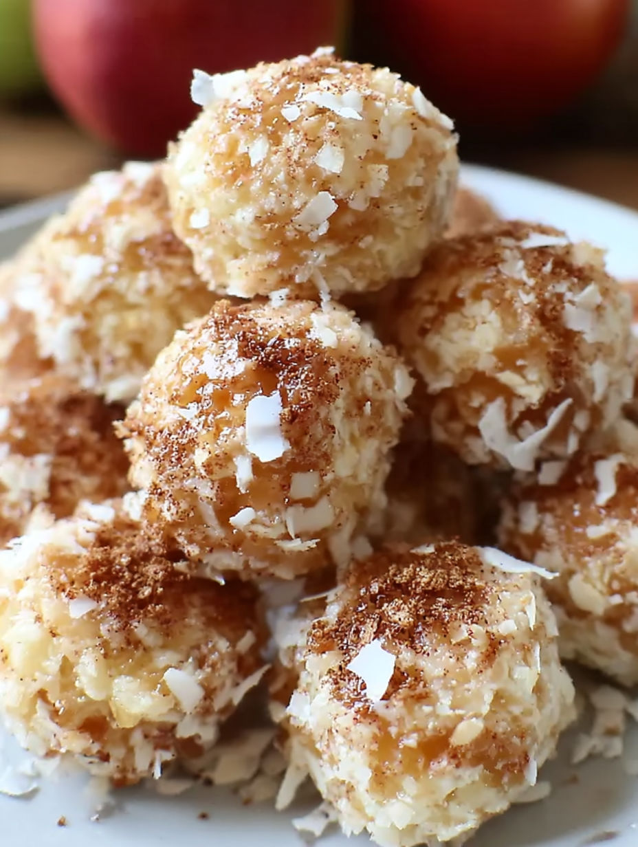 A plate of cinnamon apple cottage cheese bites.