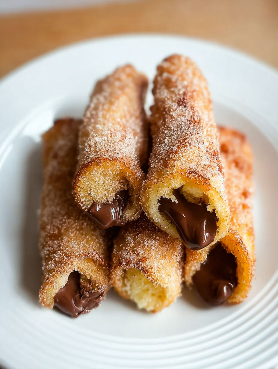 Nutty churro bites with Nutella.