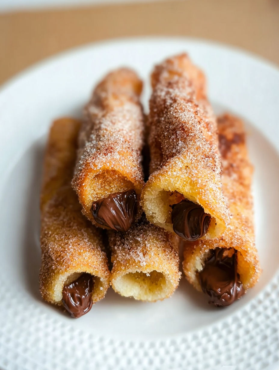 Nutty churro bites with Nutella.