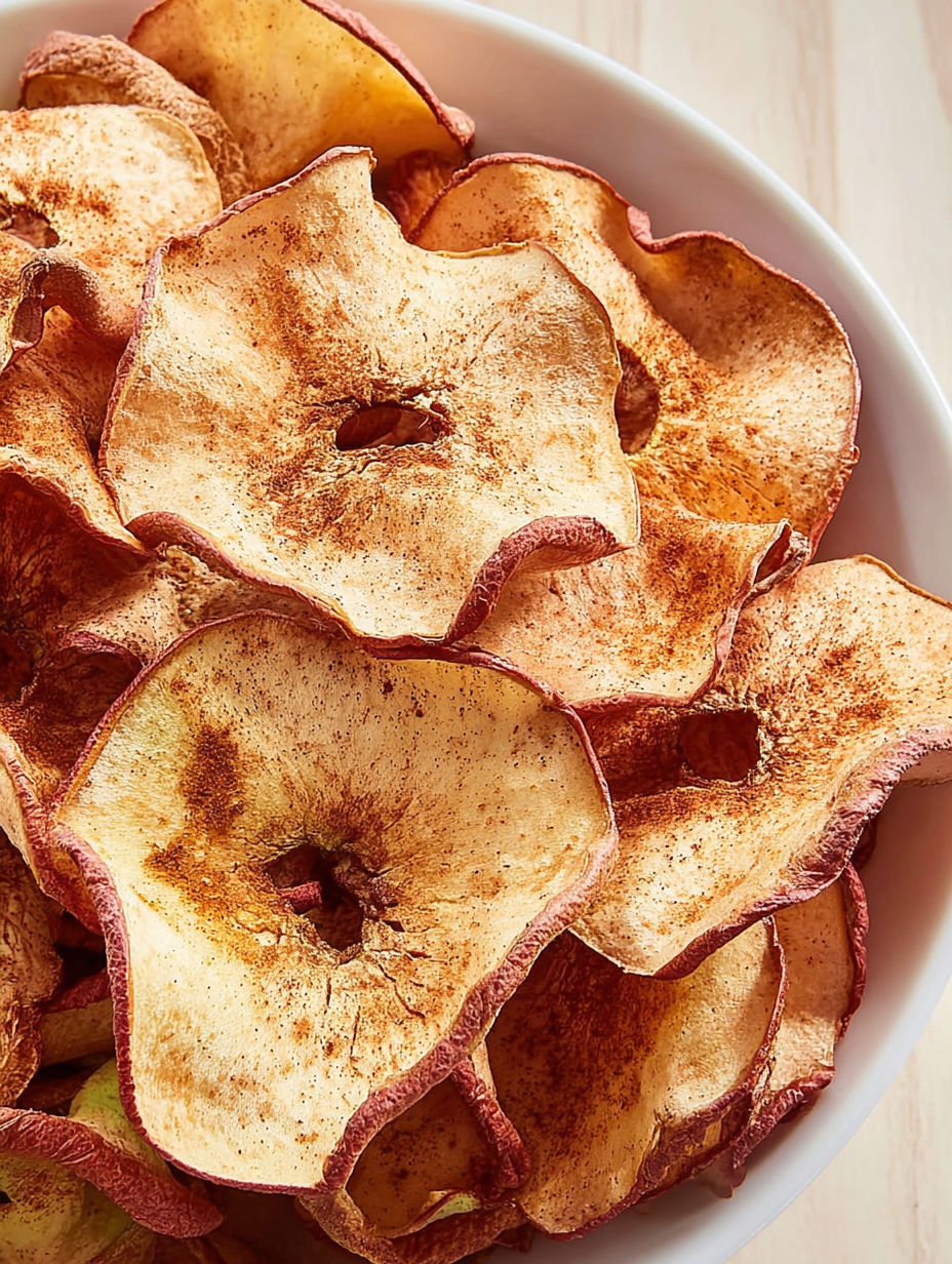 A bowl of apple chips.