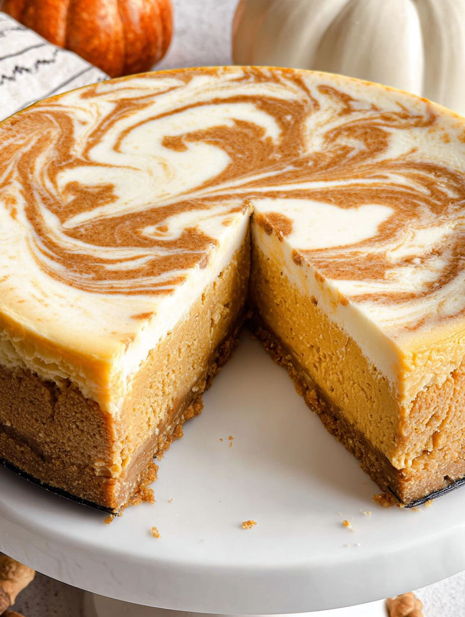 A slice of cake with a swirl pattern.