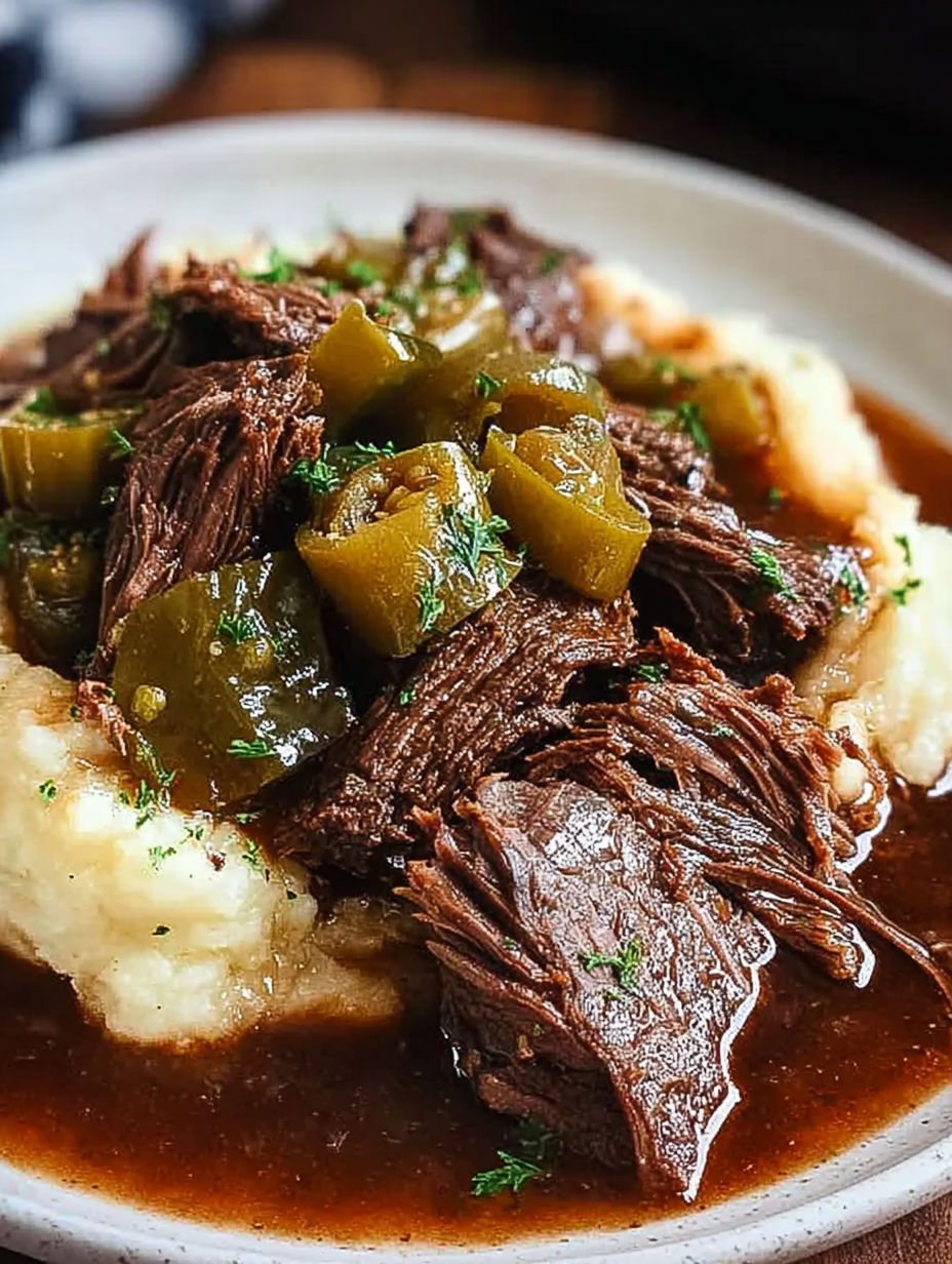 A plate of Mississippi Pot Roast.