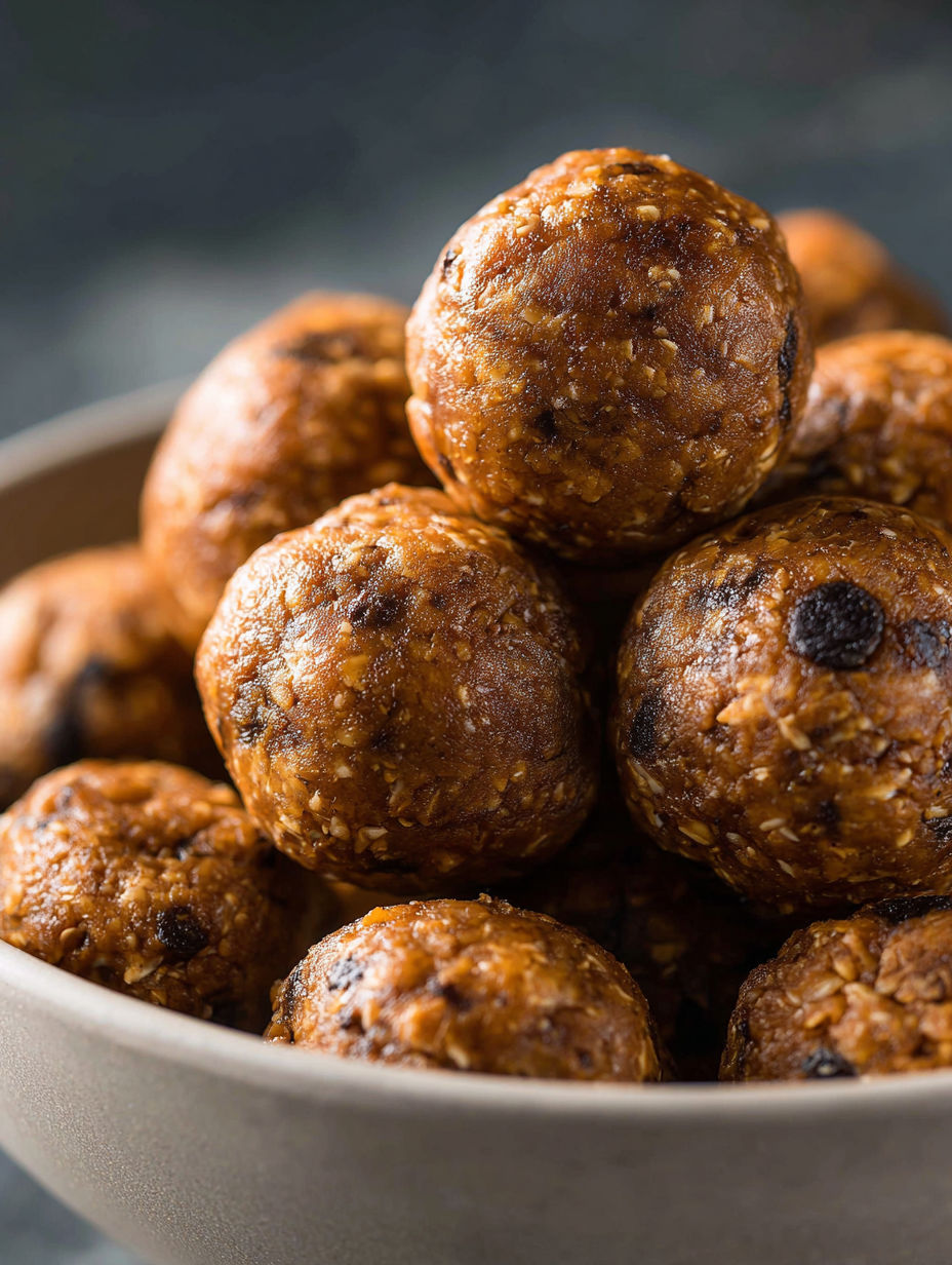A bowl of pumpkin protein balls.