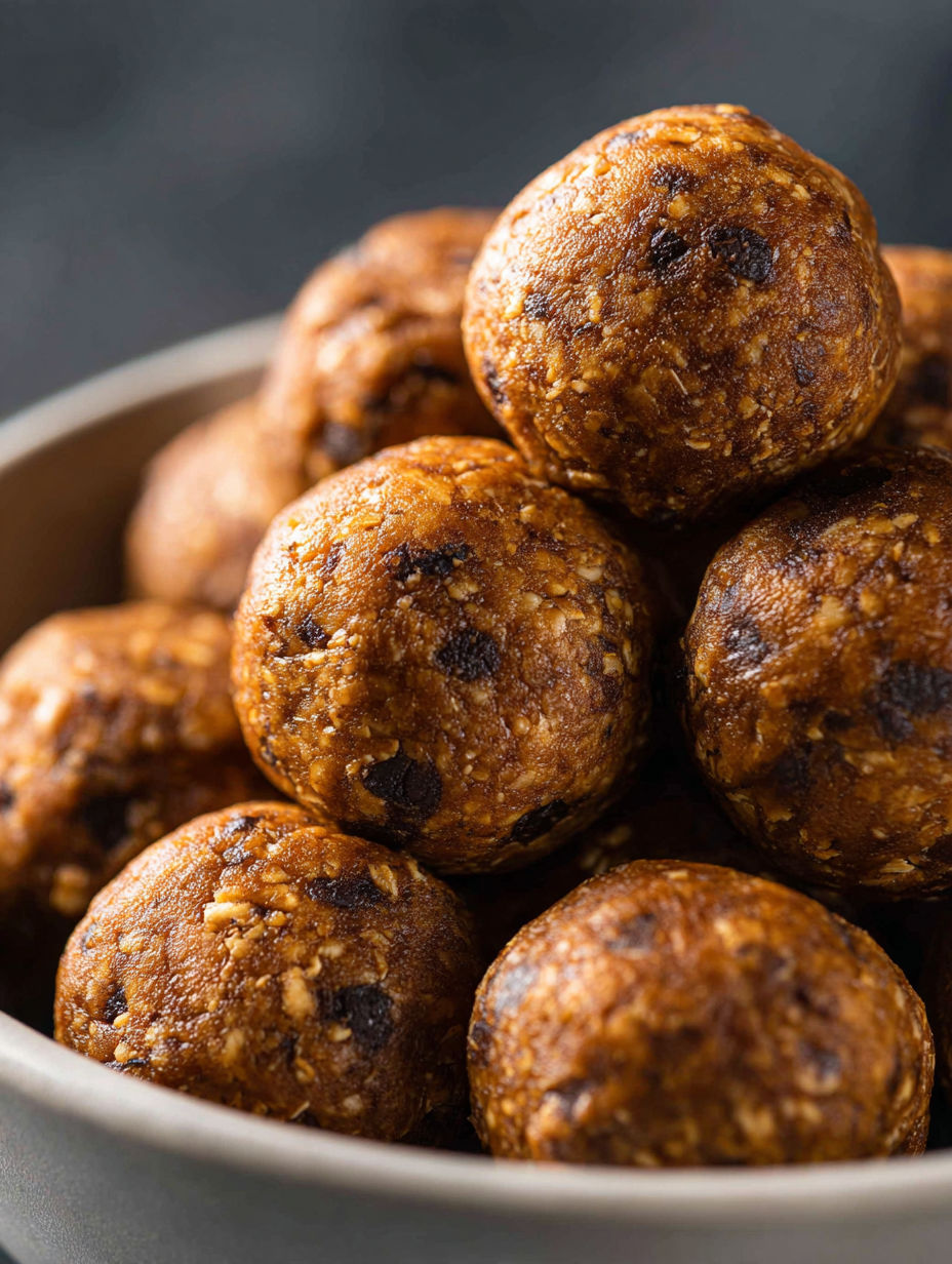 A bowl of pumpkin protein balls.
